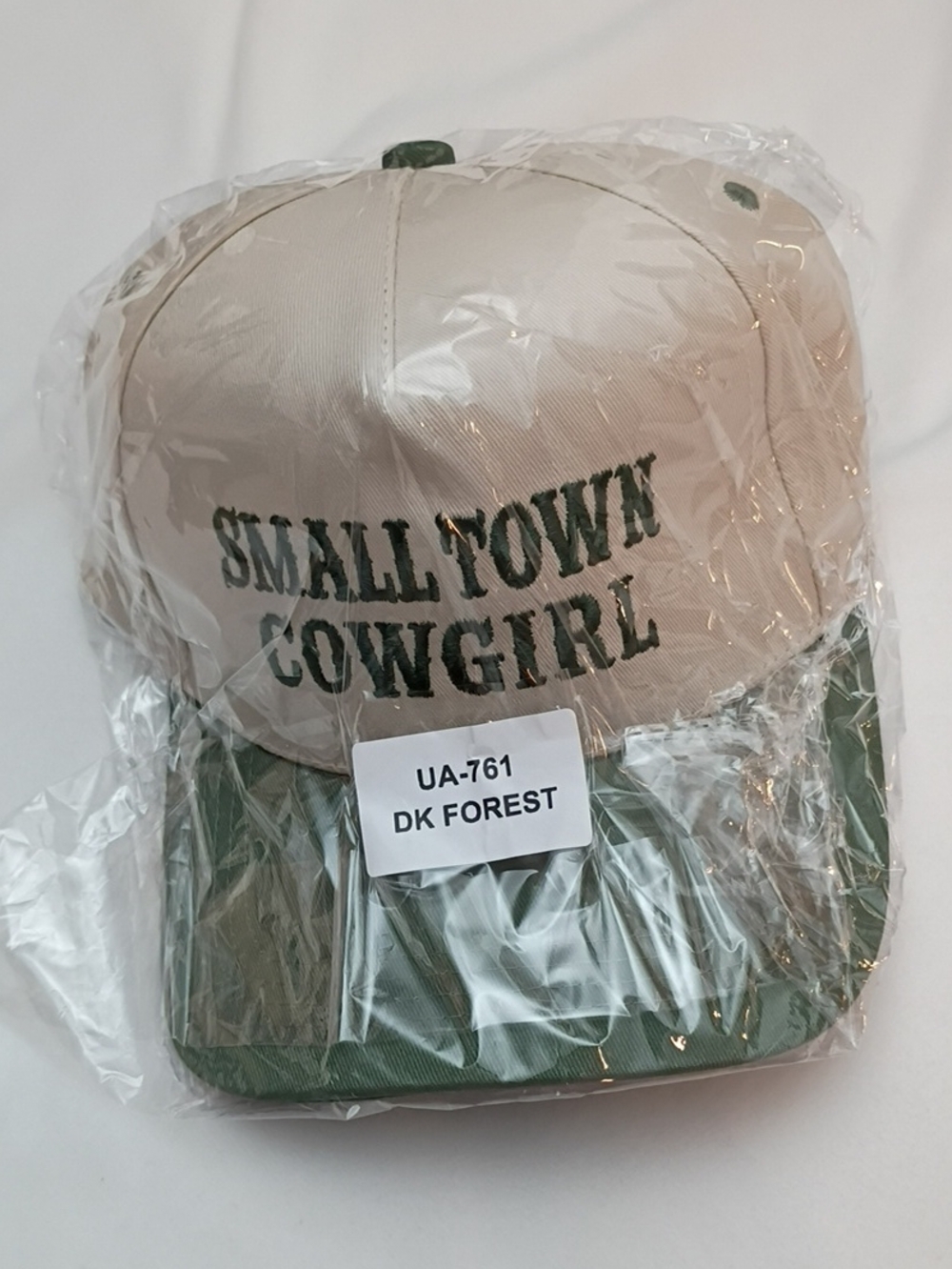 Smalltown Cowgirl Women's Baseball Cap - Dark Forest/Beige